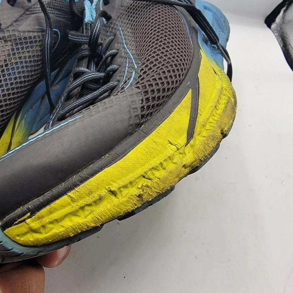 Hoka One One Mens Size 12 Napali Black Blue Yellow Running Sneakers Shoes_13